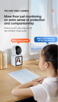Cámara de vigilancia inalámbrico WIFI HD video llamar interior inteligente Visión nocturna remoto doméstico 360 grados vigilancia - details 3