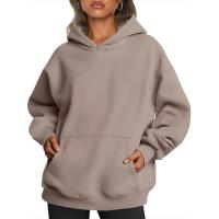 Sudaderas con capucha para mujer, corte holgado con bolsillo gris, ropa de diseñador coreano de los años 2000 - details 7