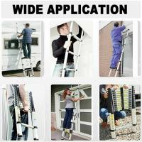 Escalera Telescópica Portátil de Aluminio 6,2m, 2 Ganchos, 15 Peldaños, Antideslizante, Multiusos, Carga de 150kg - details 34