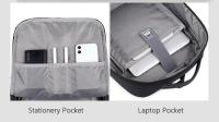 Mochila expandible para portátil para hombre, bolsa impermeable negra para Notebook, 16 pulgadas, 17 pulgadas, mochila - details 9