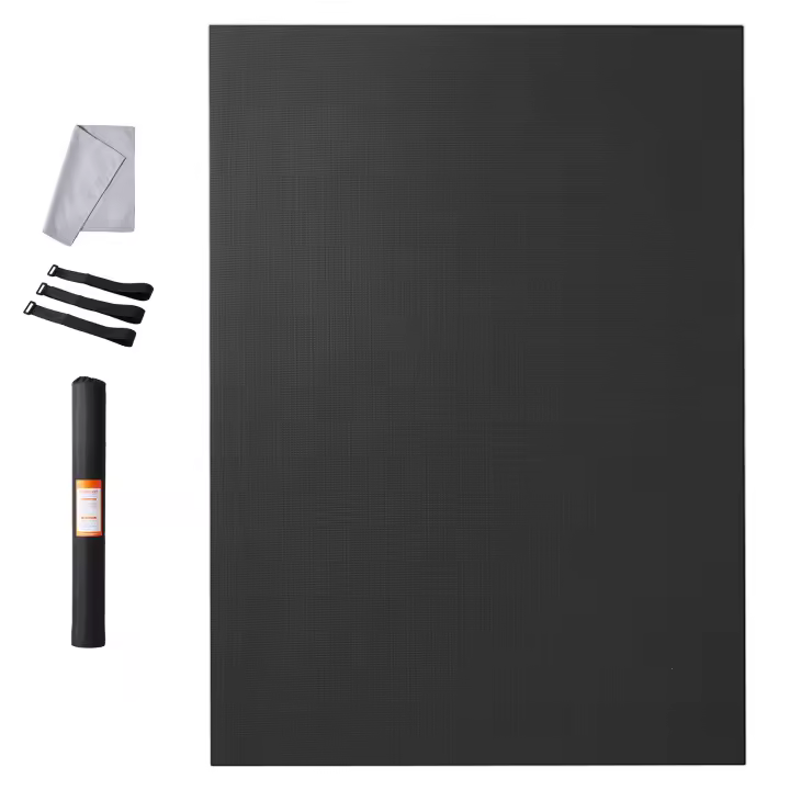 SucceBuy Esterilla de Ejercicio, Esterilla de Yoga Antideslizante de Alta Densidad para Fitness y Pilates, 7x5 pies, con Bolsa y Correa de Transporte, para Entrenamientos en casa, Negro - 1