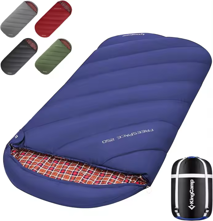 XXL Saco de Dormir de Franela Extra Grande Saco de Dormir Invierno para Adultos/Niños,Saco de Dormir 3-4 Estaciones - 1