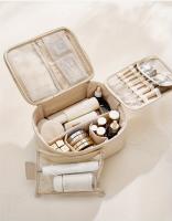 Bolsas de cosméticos de PU impermeables para mujeres, organizador de maquillaje portátil de gran capacidad, 2024 - details 3