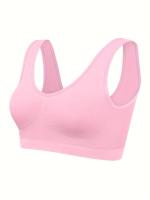 Conjunto De 7 Sujetadores Deportivos Sólidos Sin Costuras, Cómodos Y Transpirables, Lencería Y Ropa Interior Para Mujeres - details 15