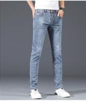 Jeans de Moda Coreana para Hombres Pantalones de Denim Adelgazados Cálidos con Tirantes - details 5