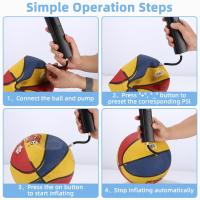 Bomba de Balones Eléctrica, Inflador Rápido Portátil, Mini Bomba de Balones con Manómetro Preciso y Pantalla LCD Digital, Bomba de Aire Recargable para Baloncesto, Fútbol, Vóley, y Fútbol - details 3