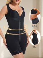 1 Unidad de Entrenador de Cintura de Alta Compresión para Mujer – Faja Moldeadora con Detalles de Encaje, Modeladora Corporal y Soporte Abdominal para Recuperación Postparto, - details 0