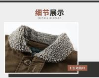 Chaqueta de invierno para hombre, chaqueta de béisbol de alta calidad, chaqueta Bomber gruesa y cálida con bordado de solapa para hombre, chaquetas gruesas de lana para hombre - details 22
