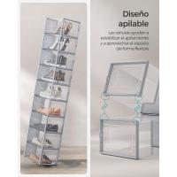 Cajas de Zapatos de Plástico Juego de 18 Organizadores Plegable, Apilable, Transparente, Blanco - details 17
