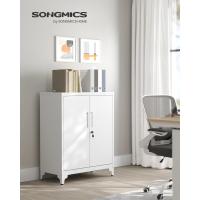 Archivador de Oficina, Armario Multifuncional, 2 Puertas, con Cerradura, Almacenamiento de Acero, para Sala de Estar, Gris Mate OMC013G01 - details 35