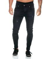 2023 nuevos pantalones vaqueros ajustados para hombre estilo rock cool slim a rayas estilo pierna de motocicleta - details 4