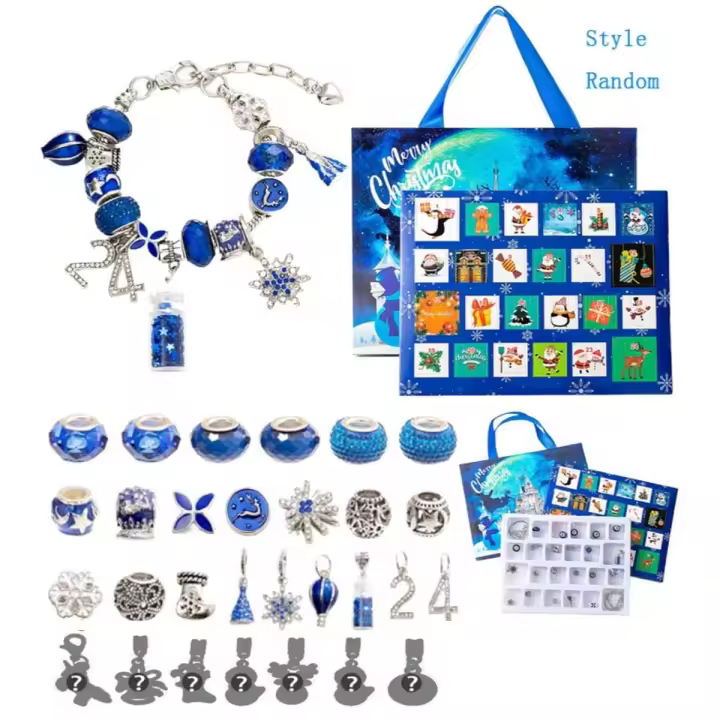 Calendario de Adviento 2024 Niñas y Mujeres, Joyería Kinder para Adolescentes, Kit para Hacer Pulseras, Manualidades, Regalos DIY - 1