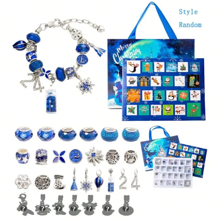 Calendario 2024 Adviento para niñas y mujeres, joyería Kinder para adolescentes, kit para hacer pulseras, manualidades, regalos de bricolaje para mujeres, adolescentes, kit, manualidades, - 1