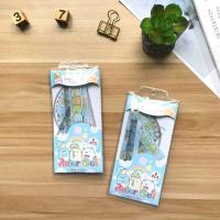 4 unids/set lindo unicornio animal regla recta transportador estudiantes matemáticas geometría reglas triangulares de plástico conjunto niños papelería regalo - details 8