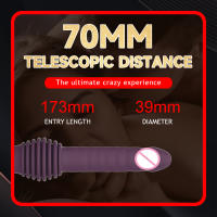 Consolador telescópico vibrador punto G estimulador de clítoris masajeador orgasmo empuje juguete Vaginal retráctil juguete sexual para mujeres adultas - details 6