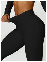 Pantalones de Yoga de cintura alta para mujer, mallas deportivas sin costuras para gimnasio, entrenamiento, barriga, correr - details 3