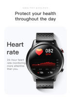 Reloj inteligente con pantalla completamente táctil de 1,32 pulgadas, oxígeno, presión arterial, prueba de frecuencia cardíaca, recordatorio de llamadas entrantes, IP67 - details 1