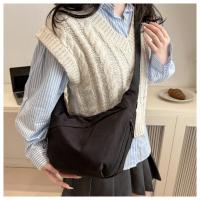 Bolso cruzado Hobos de Color sólido a la moda, bolso de hombro informal de alta capacidad, bolso de viaje ligero Simple para ir al trabajo - details 8