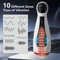 Vibrador automático del entrenamiento del pene del masturbador masculino, juguetes sexuales de la vibración de 10 frecuencias para los hombres - details 2