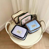 Bolsa de cosméticos portátil de Color contrastante, billetera con cremallera, monedero de Color sólido, bolsa de almacenamiento de pañuelos sanitarios suave y ligera - details 4