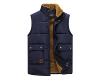Abrigos informales sin mangas de lana de algodón gruesos y cálidos acolchados para hombre, chaquetas de trabajo, moda de invierno - details 5