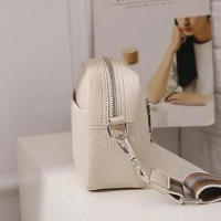 Bolso bandolera multicapa de color sólido para mujer, bolso de hombro con correa ancha de cuero PU - details 13