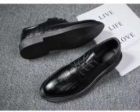 Nuevo británico de gama alta de otoño e invierno, zapatos de cuero formales de versión coreana puntiagudos para hombres - details 7