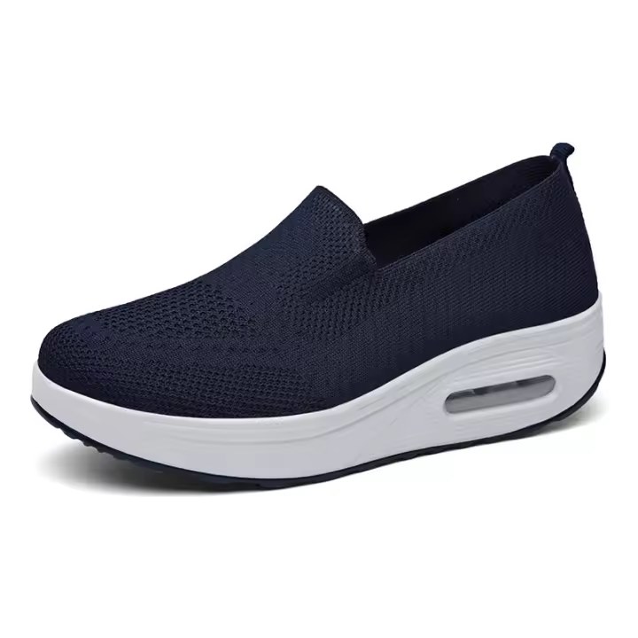 Zapatos deportivos con amortiguación de aire, suela gruesa, nueva malla tejida con mosca, zapatos casuales transpirables para - 1