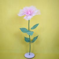 Flores de rosas artificiales de 40cm, cabeza de flor grande, pétalos esponjosos 3D, flores falsas, paisajismo de boda, flor de hilo de gasa gigante - details 0