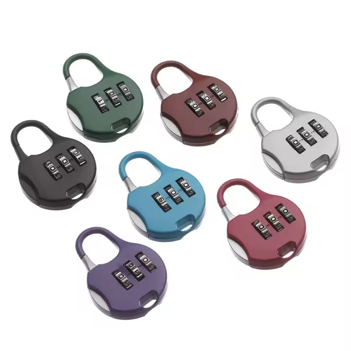 Protector de código de combinación para diario, candado de Metal para maleta de viaje, herramienta de seguridad para equipaje, candado con contraseña, de 3 dígitos Dial, 1 piezas - 1