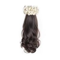 Extensión de cabello de cola de caballo con lazo de lunares blancos estilo Ballet, peluca ondulada y rizada sintética suave resistente al calor - details 6
