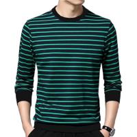 Suéter de cuello alto a rayas para hombre, camisa de manga larga suelta informal, chaqueta interior, primavera y otoño, nuevo - details 1