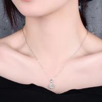 Collar de moissanita de Color D de 0,5 quilates auténtico para mujer, collar de plata de ley S925 con forma de copo de nieve y sol, joyería, regalo exquisito - details 9