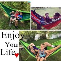 Single Person Outdoor Camping Hammock With Nylon Color Matching Hammock High Strength Parachute Fabric Portable Hanging Bed - details 3