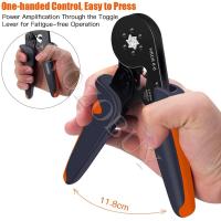 Alicates de Crimpado de Tubo Terminal HSC8 para Electricista con Punta de 6mm² 23-7AWG Juego de Clamps de Acero y Plástico para Mejoras del Hogar y DIY - details 3