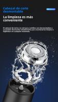 Afeitadora Eléctrica Portátil de Mini Acero Recargable, Adecuada para Adultos, Con Cuchilla de Malla Curvada, Lavable - details 12