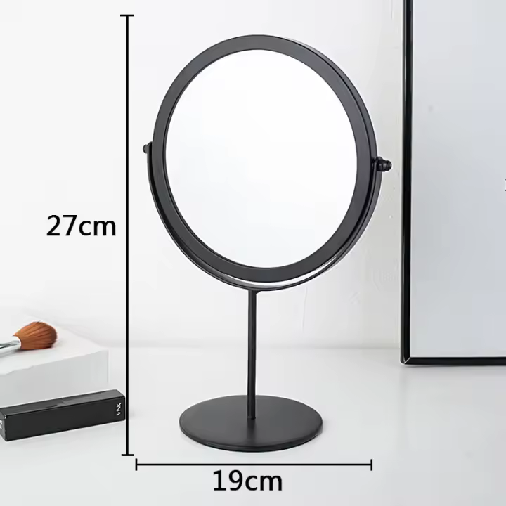Espejo de maquillaje de escritorio para mujer, espejo de tocador para el hogar, portátil, grande, pequeño, para estudiantes - 1
