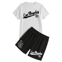 Conjunto Deportivo Casual para Hombres Camiseta de Impresión y Pantalones Cortos - details 6