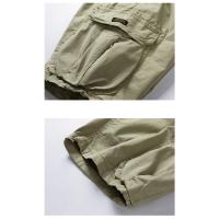 Pantalones Cortos de Carga Casuales para Hombres Verano 2024 Cintura Elástica Múltiples Bolsillos - details 7