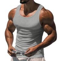 Un chaleco informal y transpirable de color liso para el entrenamiento físico de verano de los hombres en Europa y Estados Unidos en 2025. - details 15