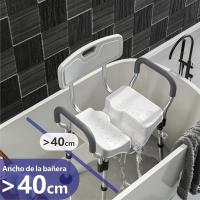 Silla de Baño Resistente Taburete con Resalto, Recorte, Asiento Antideslizante en Forma de U, Altura Ajustable para Ancianos, Discapacitados, Mujeres Embarazadas - details 5