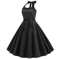 Vestido de verano para mujer 2025 - Sin tirantes, lunares, estilo vintage, falda amplia en línea A, talla grande - details 5
