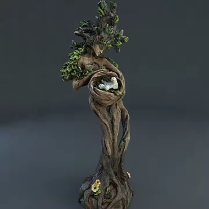 Estatua de Diosa del Bosque Escultura de Resina Creativa para Decoración de Escritorio y Jardín - 1