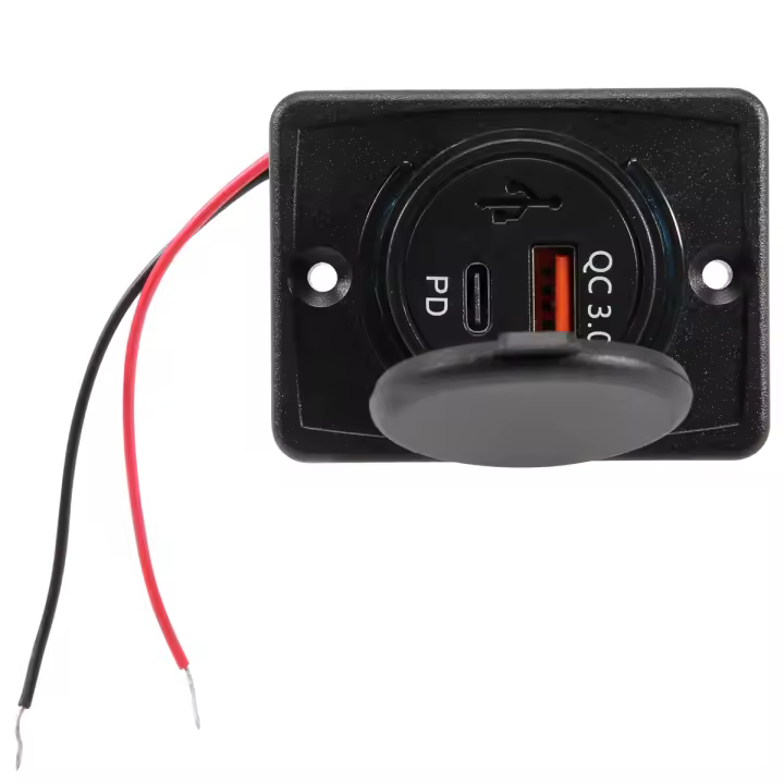 Enchufe de cargador de coche 18W y QC 3,0 USB enchufe de carga rápida carga rápida 3,0 QC 3,0 para coche barco marino Rv móvil - 1