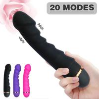 Embalaje privado Vibrador sexy de 20 modos Dildo de silicona suave Motor fuerte realista Estimulador del clítoris del punto G Masturbador femenino Juguetes sexuales para adultos - details 8