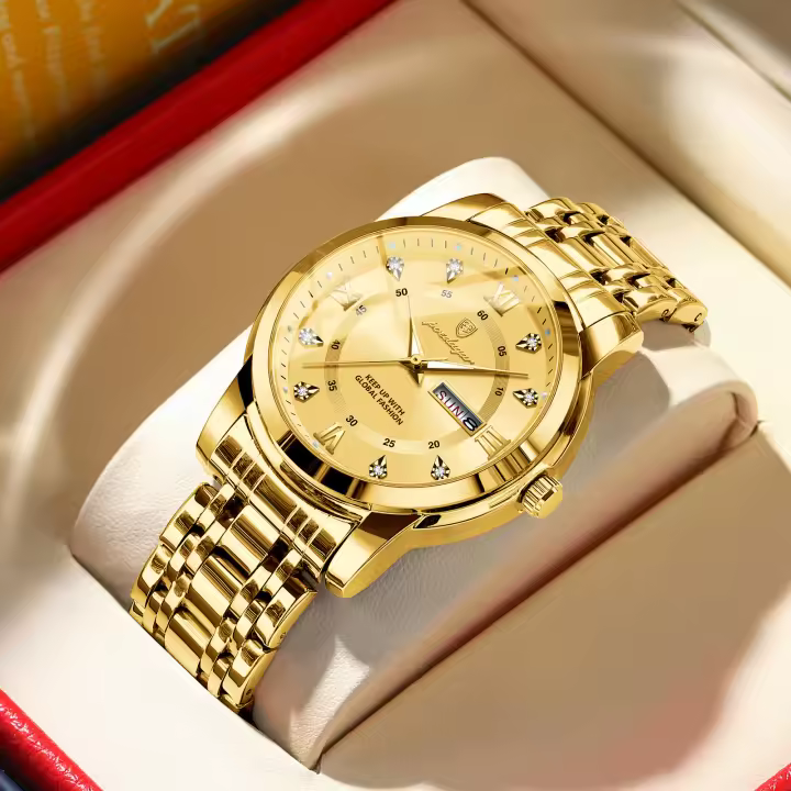 POEDAGAR impermeable nuevo reloj de hombre doble calendario reloj de cuarzo luminoso - 1
