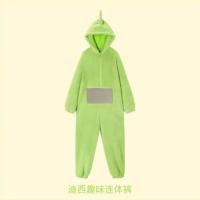 Teletubbies-Pijama de una pieza para hombre y mujer, ropa de casa de lana de Coral engrosada - details 4