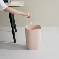 Cubo de basura de plástico para baño, papelera pequeña para oficina, papelera moderna para dormitorio, sala de estar, color rosa - details 5