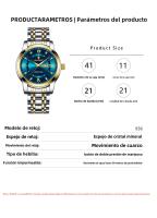 Reloj de cuarzo luminoso con doble calendario para hombre, nuevo, resistente al agua, de marca suiza. - details 0