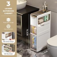 Mueble auxiliar de baño con ruedas y cajones. Gabinete de Almacenamiento Estrecho. Armario Lateral Impermeable para Toallas de Baño. Armario auxiliar de baño. Cajonera móvil. - details 23